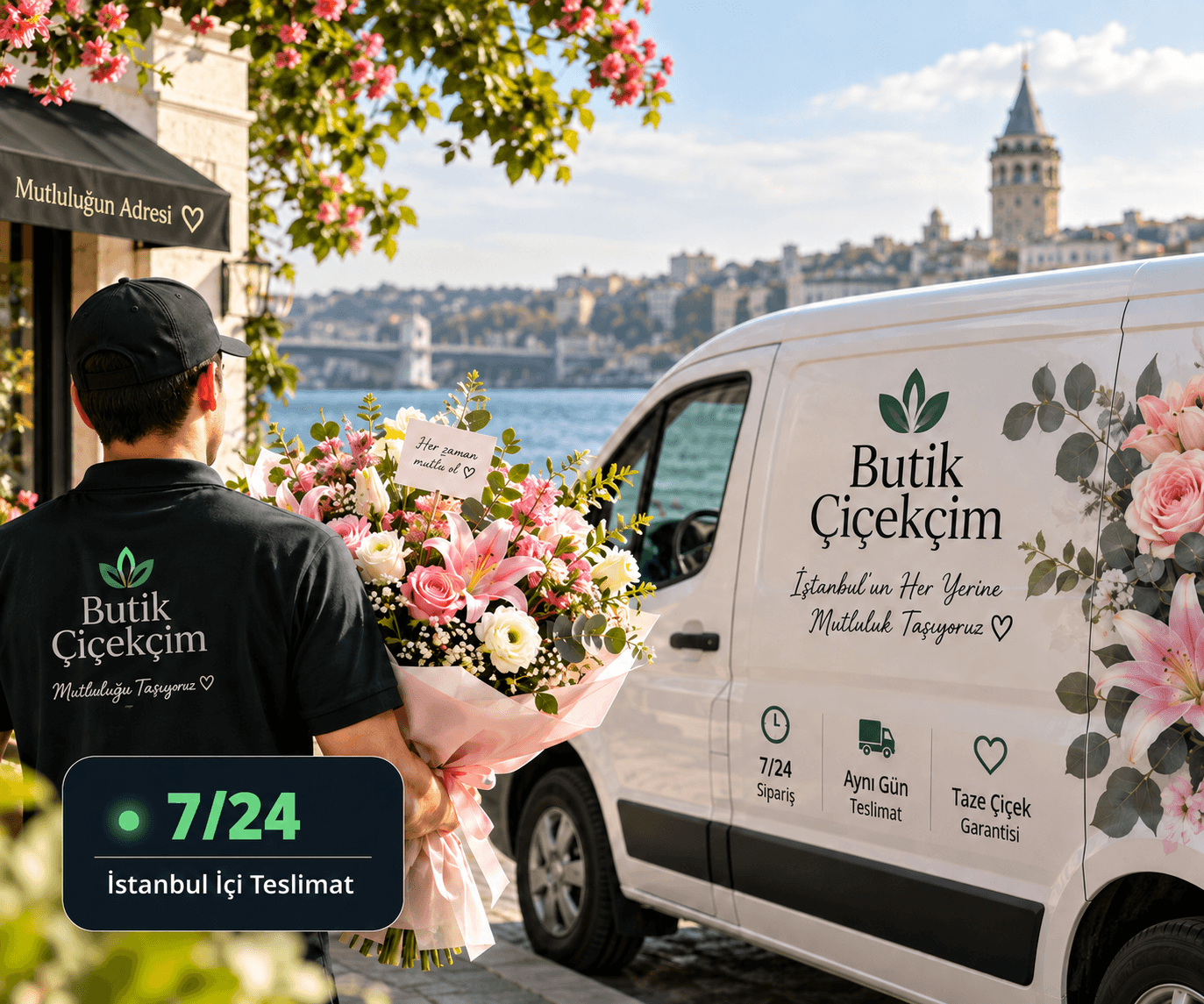 Butik Çiçekçim İstanbul 7/24 çiçek teslimatı